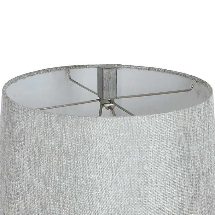 Kirklands Home Distressed Traditional Baluster Table Lamp Gray Outlet