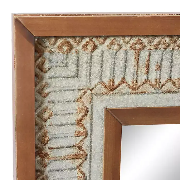 Kirklands Home Distressed Gray Wood Rectangular Wall Mirror Online