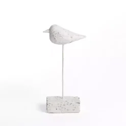 Statues & Figurines>Kirklands Home Distressed Bird Figurine, 10 in. Ivory