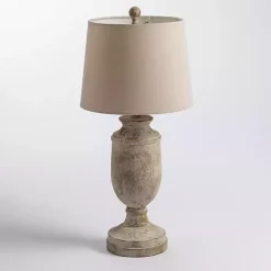 Kirklands Home Distressed Urn Table Lamp Ivory Discount