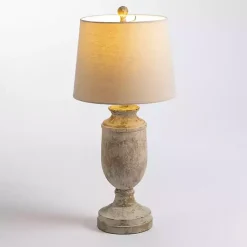 Kirklands Home Distressed Urn Table Lamp Ivory Discount
