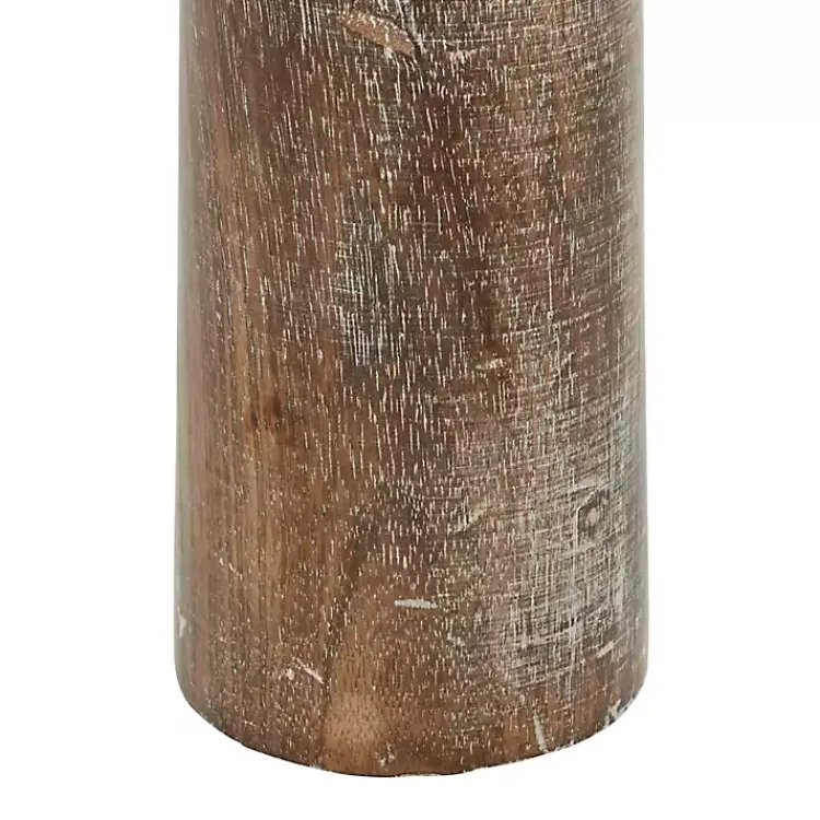 Candle Holders>Kirklands Home Distressed Mocha Mango Wood Candlesticks, Set of 3 Brown