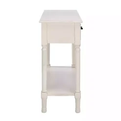 Kirklands Home Distressed Natural Ronan 2-Drawer Console Table White Outlet