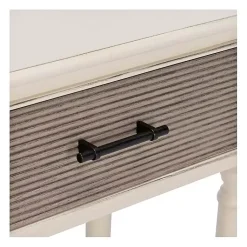Kirklands Home Distressed Natural Ronan 2-Drawer Console Table White Outlet