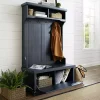 Kirklands Home Distressed Navy Seanan Storage Hall Tree