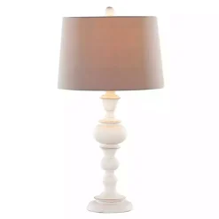 Kirklands Home Distressed Off-White Morocco Table Lamps, Set of 2 Gray