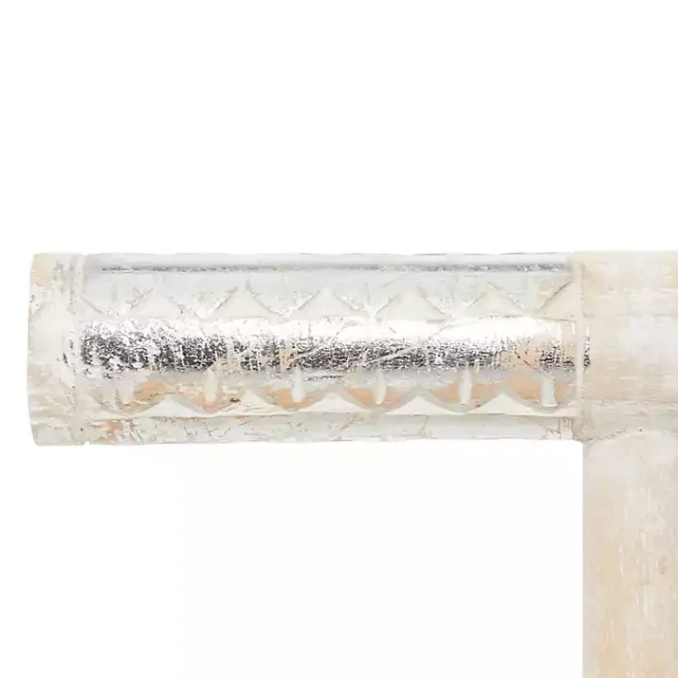 Decorative Accents>Kirklands Home Distressed Wood Jewelry Stand Silver