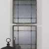 Kirklands Home Distressed Slate Blue Wood Wall Mirrors, Set of 2 Clearance
