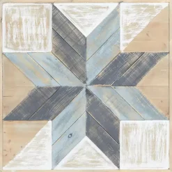 Kirklands Home Distressed White and Blue Farm Star Wall Plaque Online