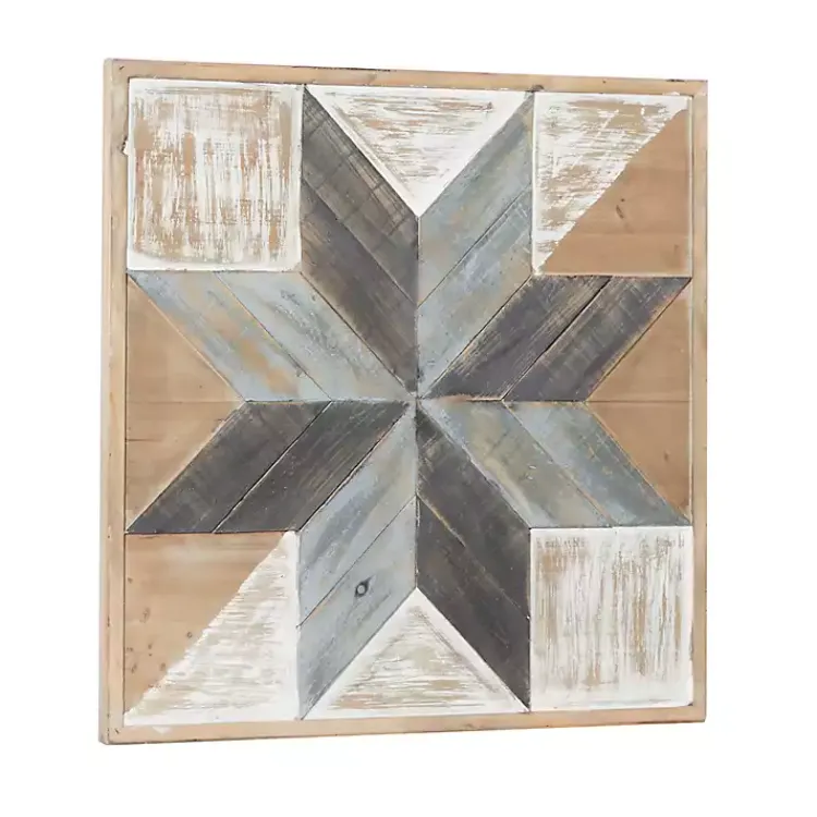 Kirklands Home Distressed White and Blue Farm Star Wall Plaque Online