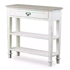 Kirklands Home Distressed 1-Drawer Console Table White Best