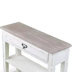 Kirklands Home Distressed 1-Drawer Console Table White Best