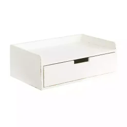 Kirklands Home Distressed Drawer Kitt Floating Side Table White Discount