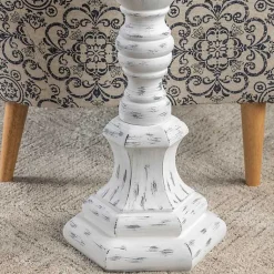 Kirklands Home Distressed White Floor Lamp New