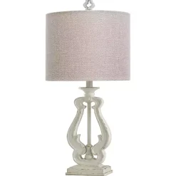 Kirklands Home Distressed French Farmhouse Table Lamp White Best