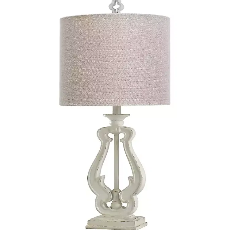 Kirklands Home Distressed French Farmhouse Table Lamp White Best