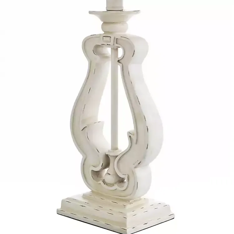 Kirklands Home Distressed French Farmhouse Table Lamp White Best
