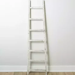 Decorative Accents>Kirklands Home Distressed Leaning Ladder White