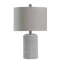 Kirklands Home Distressed Modern Farmhouse Table Lamp White Sale