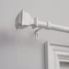 Kirklands Home Distressed White Napoleon Curtain Rod, 120 in. New