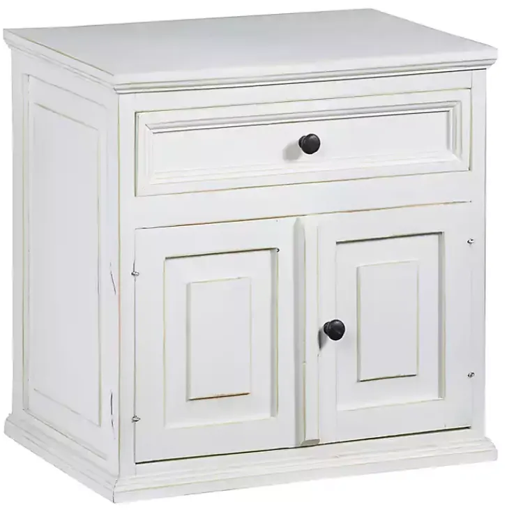 Kirklands Home Distressed Nightstand White Clearance
