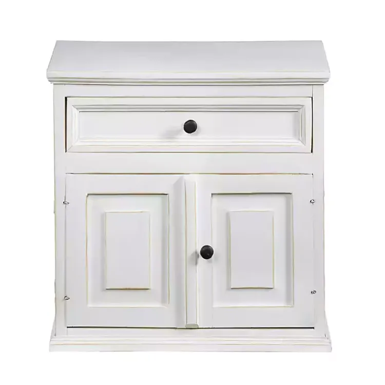 Kirklands Home Distressed Nightstand White Clearance