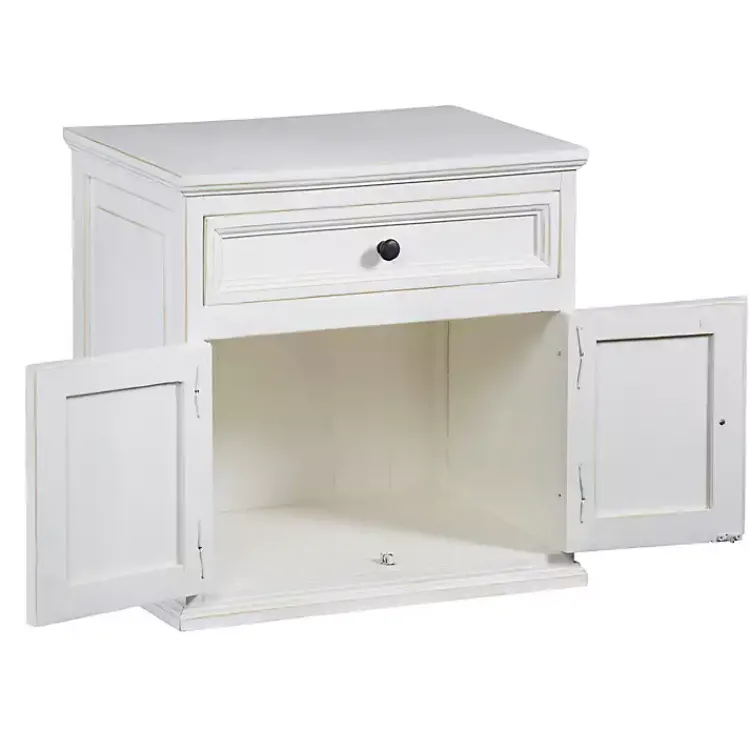 Kirklands Home Distressed Nightstand White Clearance