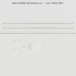Kirklands Home Distressed White Open Sphere Curtain Rod, 120 in. Discount
