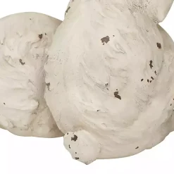 Kirklands Home Distressed Rabbits Statue White Sale