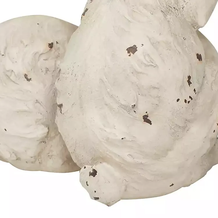 Kirklands Home Distressed Rabbits Statue White Sale