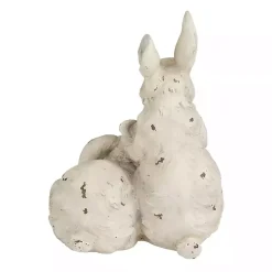 Kirklands Home Distressed Rabbits Statue White Sale