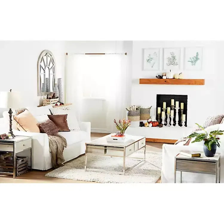 Candle Holders>Kirklands Home Distressed Wood 3-pc. Candle Holder Set White