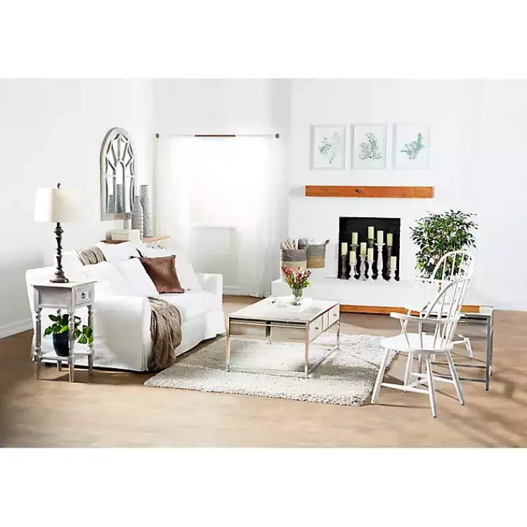 Candle Holders>Kirklands Home Distressed Wood 3-pc. Candle Holder Set White