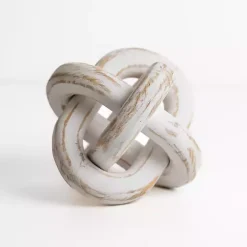 Statues & Figurines>Kirklands Home Distressed Wooden Knot White