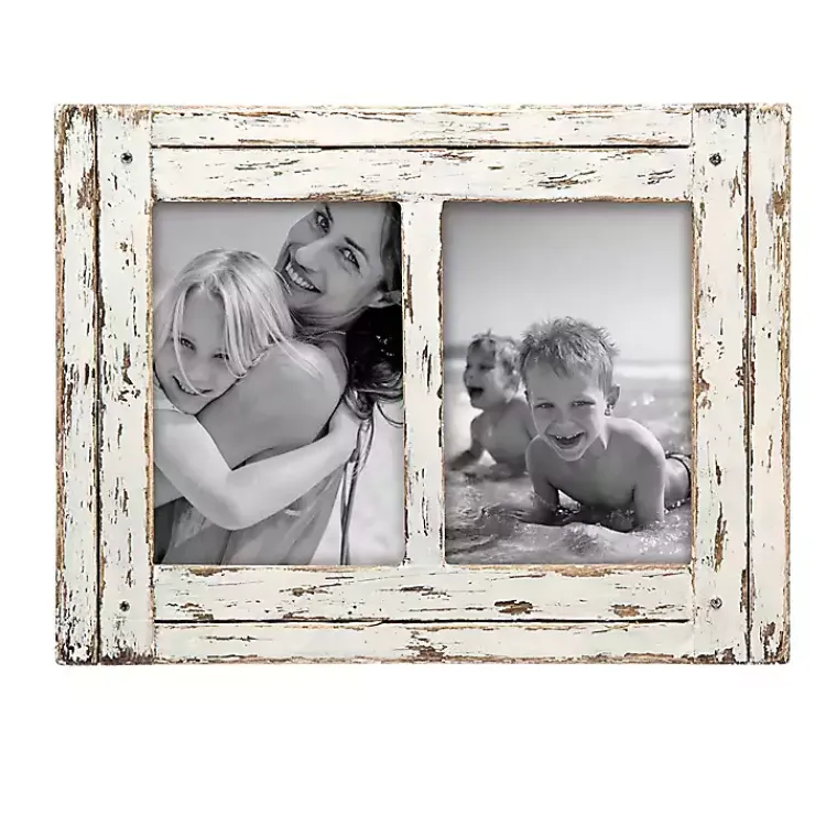 Collage Frames>Kirklands Home Distressed Whitewashed Collage Picture Frame