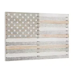 Kirklands Home Distressed Wood American Flag Wall Plaque Clearance