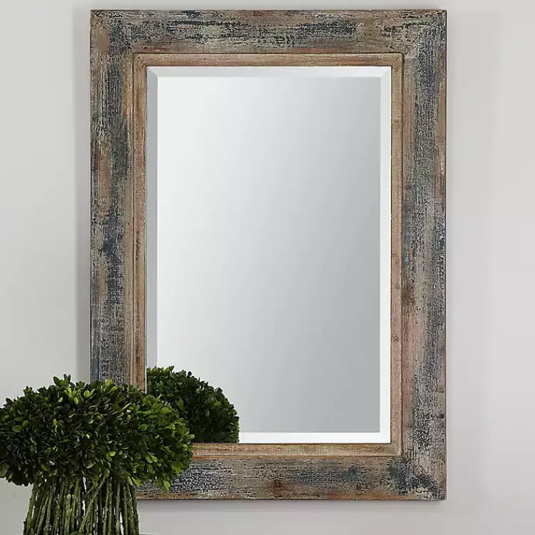 Kirklands Home Distressed Wood Frame Wall Mirror Sale