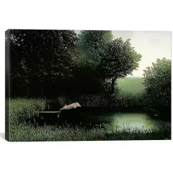 Kirklands Home Diving Pig Canvas Art Print Green Outlet
