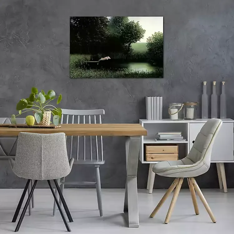 Kirklands Home Diving Pig Canvas Art Print Green Outlet
