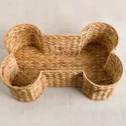 Baskets & Boxes>Kirklands Home Dog Bone Natural Hyacinth Basket Tan