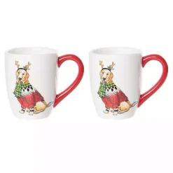 Christmas Dining & Entertaining>Kirklands Home Dog Christmas Sweater Mugs, Set of 2