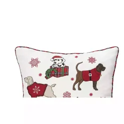Christmas Pillows>Kirklands Home Dogs in Christmas Sweaters Throw Pillow
