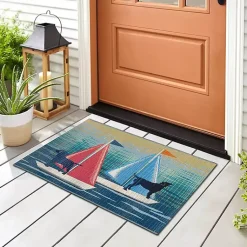 Kirklands Home Dogs on Sailboats Indoor/Outdoor Rug, 3x4 Outlet