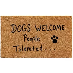 Kirklands Home Dogs Welcome Coir Doormat Hot