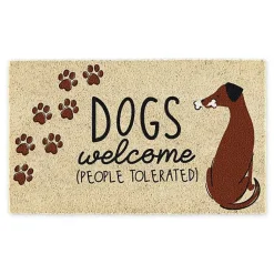 Kirklands Home Dogs Welcome People Tolerated Doormat Best