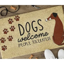 Kirklands Home Dogs Welcome People Tolerated Doormat Best