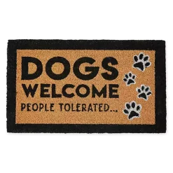 Kirklands Home Dogs Welcome People Tolerated Coir Doormat Clearance