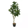 Trees & Topiaries>Kirklands Home Douban Green in Ribbed Rock Planter