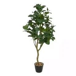 Trees & Topiaries>Kirklands Home Douban Green in Ribbed Rock Planter