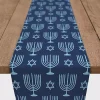 Hanukkah Decorations>Kirklands Home Double Blue Menorah Table Runner, 72 in.